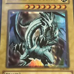 FOIL SHIFT ERROR - Blue-Eyes White Dragon LOB-001 Unlimited - PSA 2 - Image 3