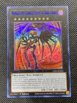 YuGiOh Number C40: Gimmick Puppet of Dark Strings LDS3-EN065 Ultra Rare (Blue) - Image 1