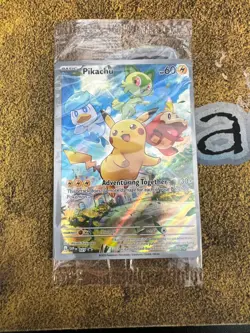 Pokemon SEALED Pikachu SVP 027 Scarlet & Violet Full Art Holofoil!! - Image 1