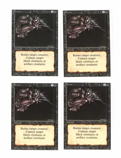 Terror Revised x4 Playset Magic the Gathering MTG TCG Card LP/NM - Image 1