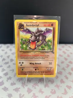 Pokemon TCG Aerodactyl Fossil Card 16/62 Regular Rare, WOTC LP Condition - Image 1