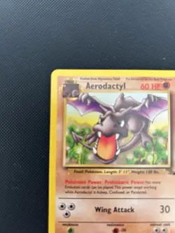Pokemon TCG Aerodactyl Fossil Card 16/62 Regular Rare, WOTC LP Condition - Image 2