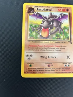 Pokemon TCG Aerodactyl Fossil Card 16/62 Regular Rare, WOTC LP Condition - Image 5