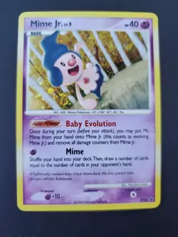Mime Jr. DP22 D&P Black Star Promo Pokemon Card Cosmos Holo - LP-MP SWIRL - Image 1