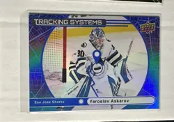 2025-26 Upper Deck Series 1 Tracking Systems Yaroslav Askarov #TS-8 Sharks - Image 1