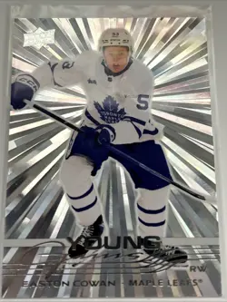 Easton Cowan YOUNG GUNS OUTBURST 2025-26 UD Series 2 SSP 🔥 Maple Leafs 🔥 RC - Image 1