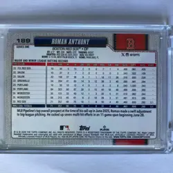 Topps 2026 Series 1 Rookie Roman Anthony Team Logo Border Variation#189 Red Sox - Image 2