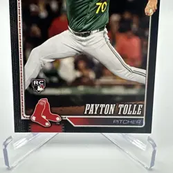 2026 Topps Series 1 Payton Tolle RC #15 Black Border /75 Boston Red Sox - Image 4