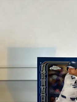 2025 Topps Chrome - Shohei Ohtani #1 Blue LOGOFRACTOR Refractor COLOR MATCH /150 - Image 3