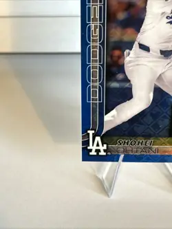 2025 Topps Chrome - Shohei Ohtani #1 Blue LOGOFRACTOR Refractor COLOR MATCH /150 - Image 4