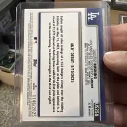 2025 Topps Update Series - Rookie Debut Dalton Rushing #US256 Gold /2025 (RC) - Image 2