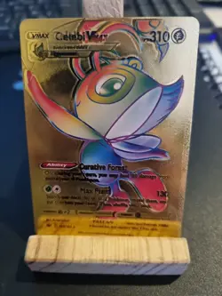 Celebi Vmax 199/198 Pokemon Gold Card Brand New - Image 3