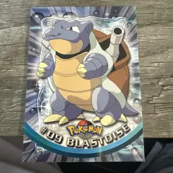 Blastoise Blue Logo Topps Pokemon Card LP - Image 1