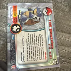 Blastoise Blue Logo Topps Pokemon Card LP - Image 2