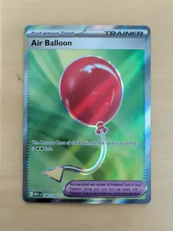 Pokemon Mega Evolution TCG Tool Trainer Holo Card - Air Balloon (166/132) - Image 1