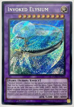 FUEN-EN033 Invoked Elysium - Secret Rare 1st Edition Near Mint YuGiOh Card - Image 1