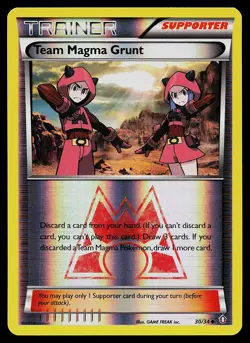 Pokemon Card - Team Magma Grunt Double Crisis 30/34 Uncommon Reverse Holo - Image 1