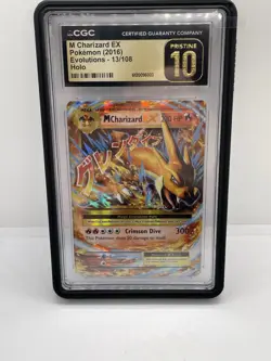 CGC Pristine 10 Pokemon TCG M Charizard EX 13/108 Evolutions Holo (2016) Card - Image 1