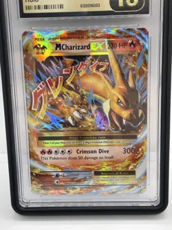 CGC Pristine 10 Pokemon TCG M Charizard EX 13/108 Evolutions Holo (2016) Card - Image 2