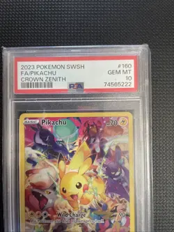 Pokemon TCG Pikachu Crown Zenith Holo Card 160/159 Secret Rare PSA 10 - Image 2