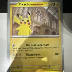 Pikachu At The Museum OVERSIZED Promo Card - Natural History Museum -Sealed - Image 1