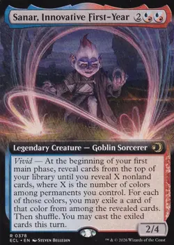 MTG Lorwyn Eclipsed - Sanar, Innovative First-Year - ECL 378 - Extended Art - Image 2