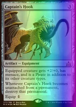 MTG Magic the Gathering Captain's Hook (177/104) Rivals of Ixalan Promos NM FOIL - Image 1