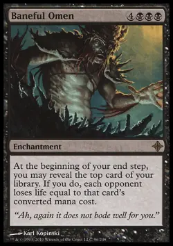 MTG Magic the Gathering Baneful Omen (96/255) Rise of the Eldrazi MP - Image 1