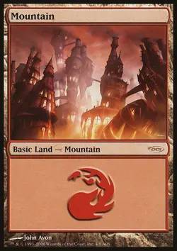 MTG Magic the Gathering Mountain (4/9) Arena League 2006 LP - Image 1