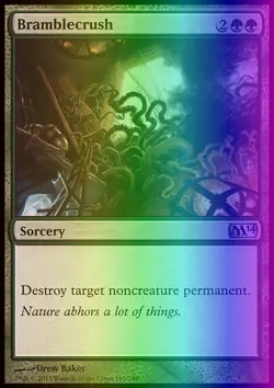 MTG Magic the Gathering Bramblecrush (165/262) Magic 2014 LP FOIL - Image 1
