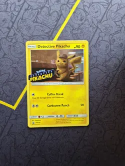 Pokemon Card Detective Pikachu SM190 Black Star Promo STAMPED Near Mint - Image 2