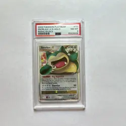 Pokemon TCG Snorlax LV.X Rising Rivals Holo Ultra Rare 130 HP 111/111 PSA 8 - Image 1