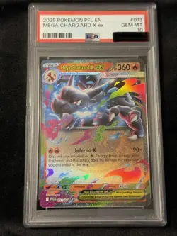 2025 Pokemon Phantasmal Flames #013 - Mega Charizard X ex 013/094 - PSA 10 - Image 1
