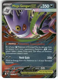 POKEMON MEGA GENGAR EX 056/094 DOUBLE RARE PHANTASMAL FLAMES HOLO NM - Image 1