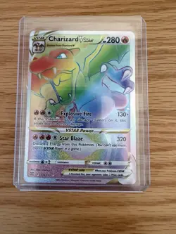 Pokemon Charizard VSTAR Rainbow Secret Rare Holo 280 HP Brilliant Stars 174/172 - Image 1