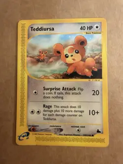 Pokemon - Teddiursa 109/144 Common Skyridge HP/MP - Image 1