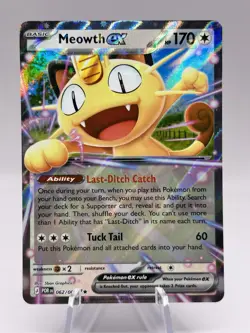 Meowth EX 062/088 Holo Double Rare Perfect Order Pokemon NM - Image 1