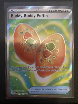 Pokemon TCG Buddy-Buddy Poffin Full Art 167/132 Me01 Mega Evolutions NM - Image 1