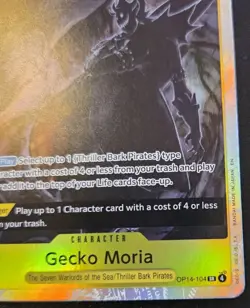 Gecko Moria OP14-104 Foil Super Rare The Azure Sea's Seven One Piece Card Game - Image 5