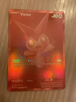 Victini Full Art Rare Red Foil 172/086 Pokemon TCG Card - Image 3