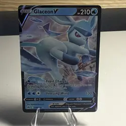 Pokemon TCG Glaceon v Crown Zenith Holo Ultra Rare Card 038/159 NM Condition - Image 1