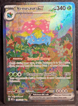 Venusaur ex 198/165 SV: MEW EN-151 Special Illustration Rare Pokemon Card NM - Image 1