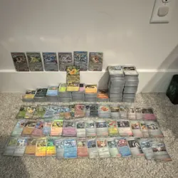 Pokemon TCG prismatic bulk lot 1800+ cards 38 poke balls 15 ex , holos - Image 1