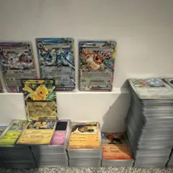 Pokemon TCG prismatic bulk lot 1800+ cards 38 poke balls 15 ex , holos - Image 3