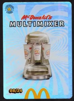 McDonald's 2026 Trading Cards legendary 08/24 Super Rare MULTIMIXER - Image 1