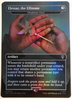 Elessar, the Elfstone/Cloudstone Curio Foil: Mtg Card NM - Image 1