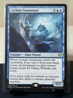 MTG: Cyclone Summoner Kaldheim Regular Rare Giant Wizard Blue 052 - Image 1