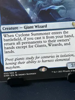 MTG: Cyclone Summoner Kaldheim Regular Rare Giant Wizard Blue 052 - Image 3