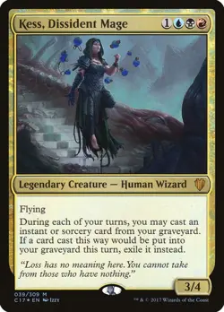 MTG - Kess, Dissident Mage - Lightly Played - Commander 2017 - Image 1