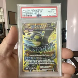 Primal Kyogre EX Pokemon 2015 XY7 Bandit Ring UR 1st Japanese 093/081 PSA 10 - Image 1
